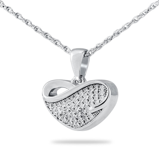 Gleaming Silver Crystal Necklace Keepsake